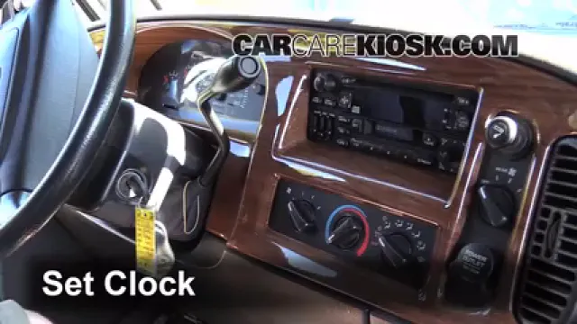 2002 Dodge Ram 1500 Van 5.2L V8 Standard Passenger Van Reloj Fijar hora de reloj